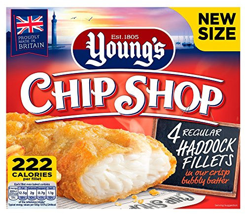 Young's Chip Shop 4 Haddock Fillets, 400g (Frozen)