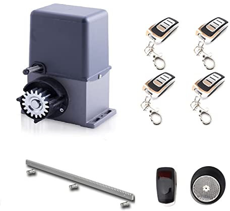 Kit completo profesional Motor puerta corredera ARTEMIS para puertas de hasta 600kg + 4 mandos a distancia + fotocélula espejo + cremallera de acero. 100% fabricado en Italia. (3 METROS CREMALLERA)