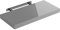 CASARIA® High Gloss Grey Floating Shelf Including Bracket | Wall Shelving Living Room Kitchen Bedroom Office | 38mm Thick | Hidden Wall Fixing | 15kg Capacity MDF | 50 x 23cm