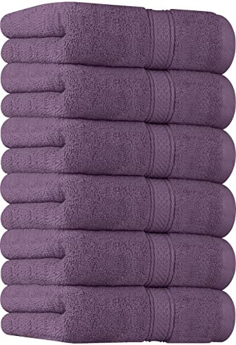 Utopia Towels - Handtücher Set aus Baumwolle - 100% Baumwolle ultraweich und sehr saugfähig, 41x71 cm - 6er Pack (Pflaume)