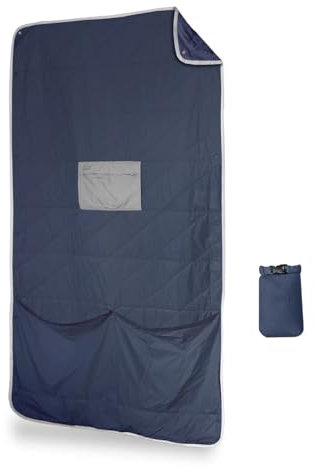 Gravel Layover Reisedecke - Ultraleichte, kompakte Daunenalternative für Camping und Reisen (Blau)