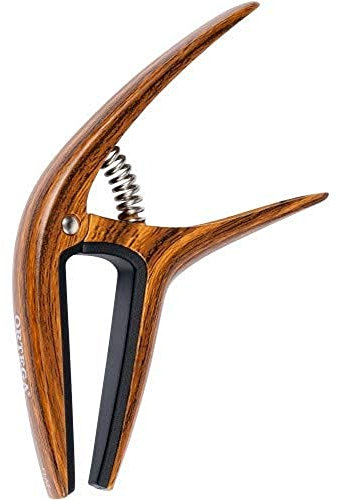 Ortega Guitars Kapodaster Musikinstrument Zubehör - Flach und Gewölbt - Für Gitarre - Aluminium-Legierung, Dunkelbraun (TWCAPO-WND)
