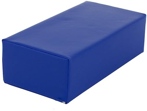ATC Handels GmbH Stufen-Lagerungskissen 50 x 25 x 15cm aus qualitativem Ether-Schaum mit Kunstlederbezug, verstecktem Reißverschluss und Flächendesinfektionsmittel-Reinigungsmöglichkeit (blau)