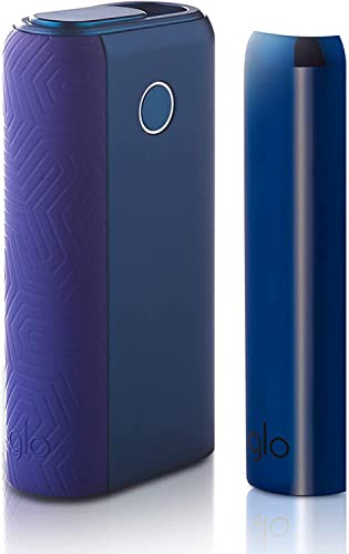 GLO Hyper+ UNIQ Tabakerhitzer, Elektrischer Tabak Heater für klassischen Zigaretten Geschmack, Alternative zur E-Zigarette, 22 Sticks pro Akku-Ladung, Blue Hexagonal Blue