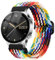 Cobee Dehnbares Nylonband, geflochtenes Sport Elastikband Ersatzarmbänder weiches Gummiband Solo Loop Armband für Uhren und Smartwatches (Regenbogenfarbe, 20 mm)