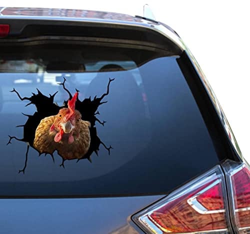 Huhn Vinyl-Aufkleber Huhn Aufkleber Auto kleines Huhn Decals Vynal Fahrzeuge Aufkleber für Bauer Bumber Kühlschrank Atickers