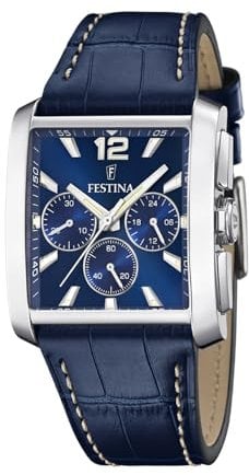 Festina Herren Analog Quarz Uhr mit Leder Armband F20636/2