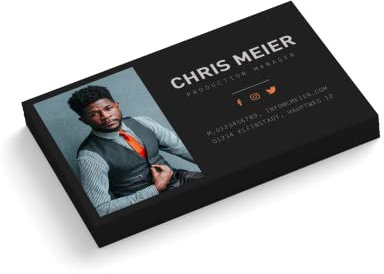 Visitenkarten drucken | Design # 2 | 1-seitig | Querformat | rechteckig | Menge + Papier zur Auswahl | sofort personalisieren | bedruckt (500 Stück)