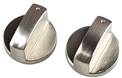 GOBBIS Gas Stove Knob,Control Knob 6Pcs Universal Metal Gas Stove Knobs Cooker Oven Hob Kitchen Switch Control Metal Silver Gas Stove Cooker Knobs Adaptors Switch