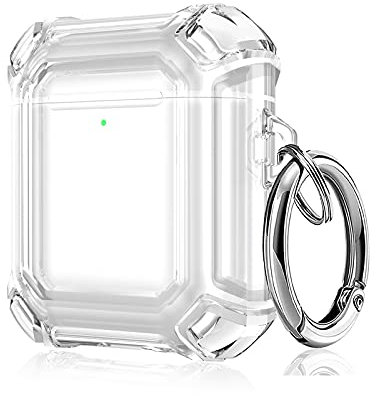 ULITIQ Compatible con Airpods Case Clear, Airpods 2 Case Transparente, Air Pod 2nd Generation & 1st Cover for Women Men Protection