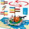 LINPOPUP, Pop Up Karte Reise, Pop-Up Reisegutschein, Gutscheinkarte zum Urlaub, Geburtstag, Abschied, Geldgeschenk, Reisekasse, N112