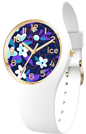 ICE-WATCH - Ice Flower Digital Purple - Montre Blanche pour Femme avec Bracelet en Silicone - 021734 (Small)