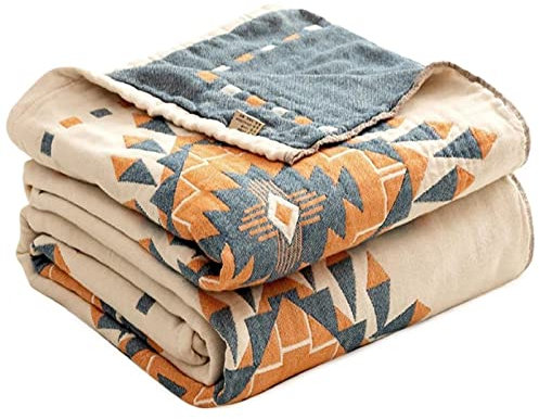 SAYT RLAE Tagesdecke Boho Decke Baumwolle 150x200cm Doppelseitig Kuscheldecke Sofaüberwurf, Blanket Cover Sheet for Bed, Wohnzimmerdecke Couchdecke Sesseldecke Wendedecke Bettüberwurf Bettwäsche