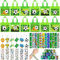 Fußball Mitgebsel Kindergeburtstag Set 48STK. Fussball Mitgebsel Tüten, Schnapparmband Kinder, Schlüsselanhänger, Temporäre Tattoos, Sticker, Fussball Give Aways Kindergeburtstag für Junge Mädchen