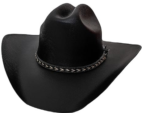 Yellowstone Frontier Western Cowboy & Cowgirl Hut, Schwarz, L-XL