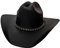 Yellowstone Frontier Western Cowboy & Cowgirl Hut, Schwarz, L-XL