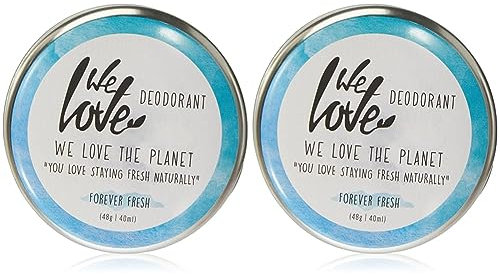 We Love The Planet Natürliche Deocreme - Forever Fresh, 48 g (Packung mit 2)