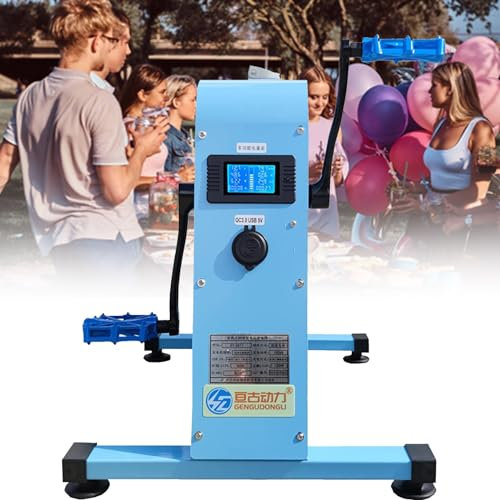 DPQYJPP Generador de Pedal portátil, Generador de Pedal operado con el pie, Generador de Pedal Generador de manivela de Pedal con Engranaje de Alta Potencia