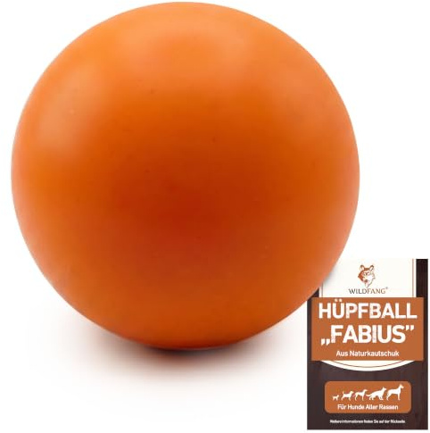 Wildfang® Hundespielzeug für Starke Kauer – Fabius Naturgummi Ball, Kauspielzeug Hund zur Zahnpflege, für Drinnen & Draussen, alle Rassen