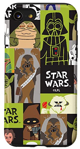 Star Wars Chewbacca Darth Vader Boba Fett Charakter Doodles Hülle für iPhone SE (2020) / 7 / 8