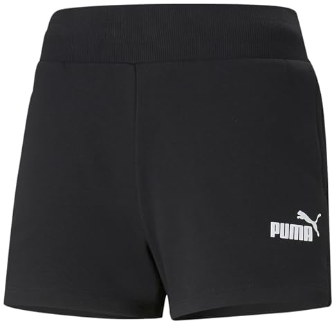PUMA Damen ESS Small No. 1 Logo 4'' Shorts TR Gestrickte Shorts, PUMA Black, S