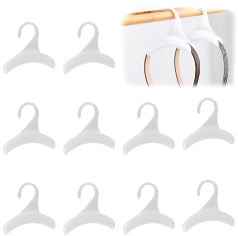 LMSAWK 10 Piezas Gancho Colgar Bolsa Ahorra Espacio, Perchas para Bolsos de Mujer, Armario Ganchos Bolso el Plastico, para Mochilas, Monederos, Bufandas, Corbatas, Blanco