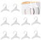 LMSAWK 10 Piezas Gancho Colgar Bolsa Ahorra Espacio, Perchas para Bolsos de Mujer, Armario Ganchos Bolso el Plastico, para Mochilas, Monederos, Bufandas, Corbatas, Blanco