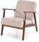 KRESTON Sessel ASENTO, Retro Cocktailsessel aus Massivholz für Wohnzimmer, TV Sessel