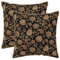 Dekorativer Kissenbezug aus weichem Samt, Blumenmuster, Boho-Stil, grau/beige, geometrische Blumen, 50,8 x 50,8 cm, Vintage-Stil, Landhausstil, Chinoiserie-Kissenbezüge für Sofa, Couch,