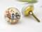 ARTISNO Printed Ceramic Knobs - Set of 10 Bird Print Ceramic Knobs for Kitchen Cabinet Drawer | Decorative Cupboard Door & Wardrobe Drawer Pulls Furniture Hardware Handle