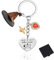 yumcute Schlüsselanhänger Zauber Thema, Keyring Gift for Women,Personalisiert Herz Schlüsselanhänger, Hexengeschenke für magische Fans, Beste freundin Geschenke, Geschenk für Frauen