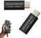 MEKEET 2PCS Usb Data Blocker and Usb to C Data Blocker Black Usb Data Blocker Protect Charge Only Adapter Safe Charging Data Blocker Compatible Portable Charging Device Prevent for Hacking