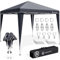 CASARIA® Pavillon Pop-Up 3x3m UV-Schutz 50+ Wasserdicht Winterfest mit Tasche Faltbar Stabil Camping Garten Faltpavillon Partyzelt Anthrazit