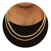 BMMYE Catene in oro uomo, catene a maglie cubane in acciaio inossidabile da uomo e catene a corda