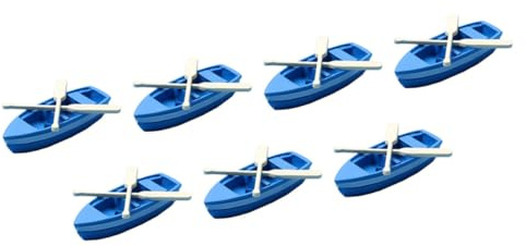 GALPADA 7satz Miniatur Paddelboot Mini Ruderboote Harz Boot Modell Strand Dekoration Puppenhaus Zubehör Landschaftsbausatz Ornament DIY Material