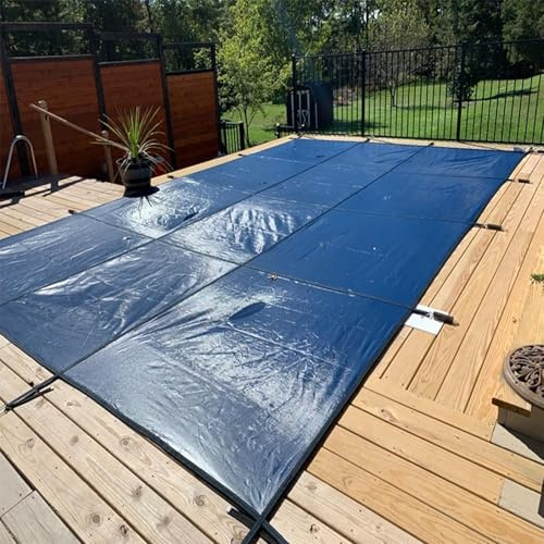 LZMZMQ Cubierta de Seguridad para Piscina Seguridad para Piscinas Cubiertas De Protección para Piscinas Rectangulares Enterradas, Lonas para Piscinas Piscinas Rectangulares(5X7m/16.4X23ft)