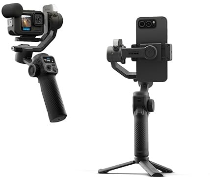 GoPro Fluid Pro AI - Stabilisateur 3 Axes pour caméras GoPro et Smartphones, Suivi du Sujet, éclairage, contrôle sans Fil de la caméra, Portable, vlogging, Rotation à 360°, Chargement de l'appareil