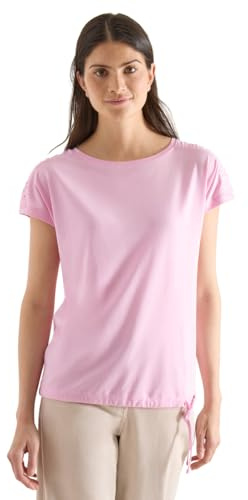 Damen Kurzarm Shirt mit Boatneck und Raffung