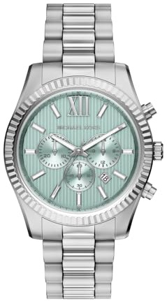Michael Kors Lexington Herren 45MM silberfarbene Edelstahl-Uhr, MK9264