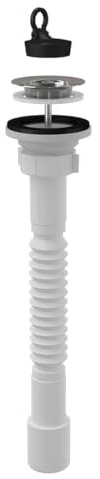 Alcadrain Flexianschluss Kunststoffmutter 5/4×32/40 + Ablaufventil für die Waschbecken 5/4 mit einem Edelstahlgitter DN63