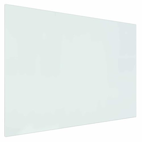 vidaXL Feuerstelle Glasplatte Transparent 80 x 60 cm Glas