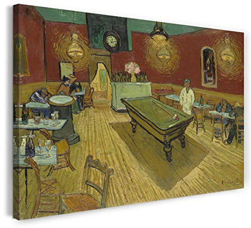 Printed Paintings Leinwand (60x40cm): Vincent Van Gogh - Das Nachtcafé in Arles (1888)