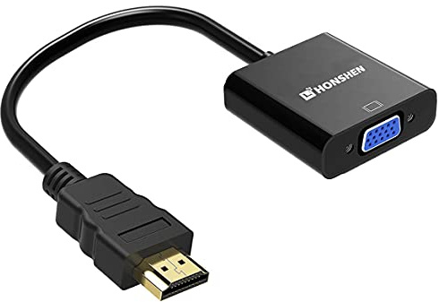 HONSHEN HDMI to VGA 1080P HDMI Male to VGA Female Video Converter Adapter Cable for PC Laptop HDTV Projectors and Other HDMI Input Devices