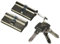 Bricard 17152 Cylindre, Acier Nickelé, Set de 2 Pièces