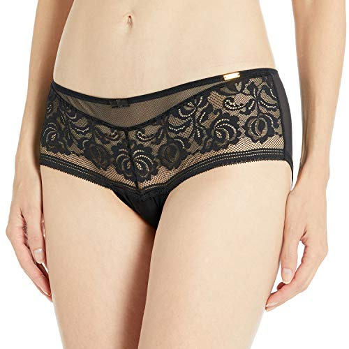Gossard Women's Encore Boy Short Panties, Black (Black/Nude), S