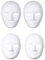 4pcs Weiße Maske Zellstoff Blank Persönlichkeit Masken Kreative Maske für DIY Halloween Weinachten Handwerk Kinder Erwachsener Party Gastgeschenke