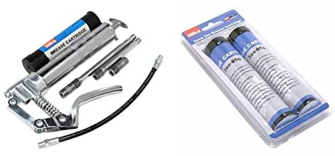 Hilka 84800120 Manual Grease Gun Set Pro Craft & 84802003 3oz Grease Gun Cartridge Set
