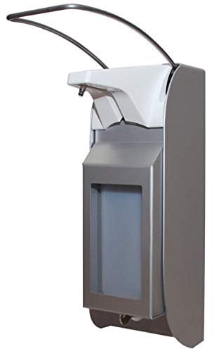 KABITEC Seifenspender Big VFLM │ abschließbarer Seifen- & Desinfektionsmittelspender mit Aluminium-Gehäuse und langem Bedienungshebel aus Edelstahl 1000 ml Fassungsvermögen