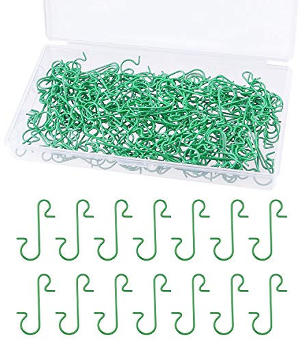 FEPITO Weihnachten Ornament Haken Kleiderbügel, Edelstahl Weihnachten Ornament Kleiderbügel Perfekt für Art Craft Christbaumschmuck (Green-200pcs)