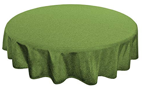 Delindo Lifestyle Tischdecken Serie Samba, grün, Fleckschutz, abwaschbar, für Garten, Outdoor, 150 cm rund